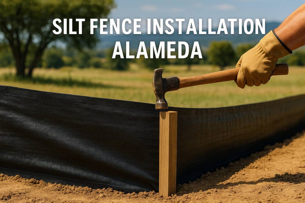 Silt fence installation Alameda