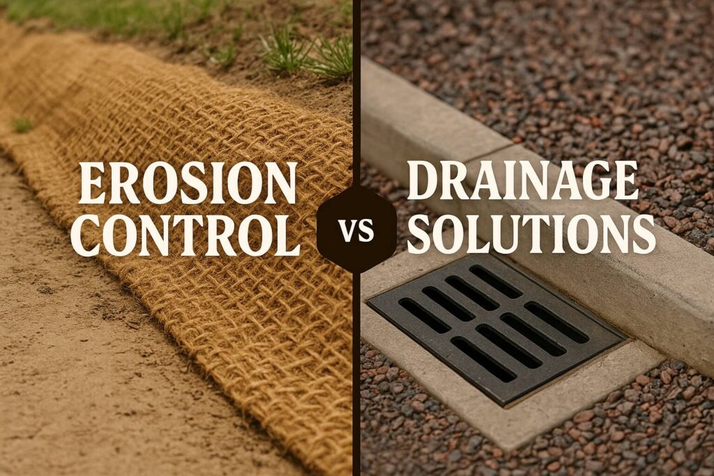 Erosion control vs drainage solutions