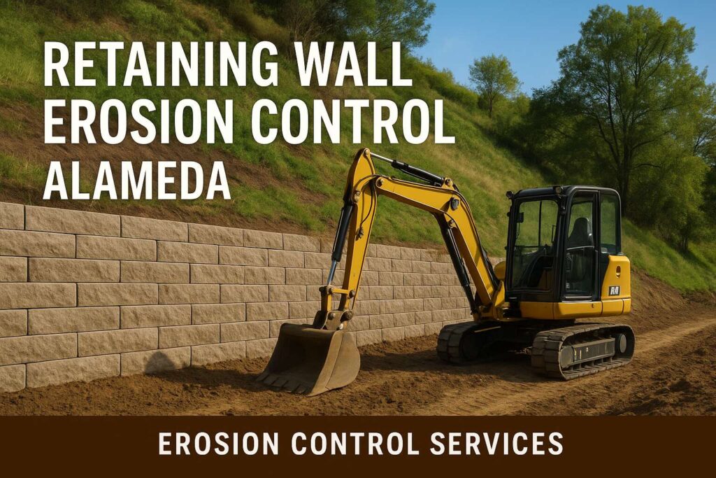 Retaining wall erosion control Alameda